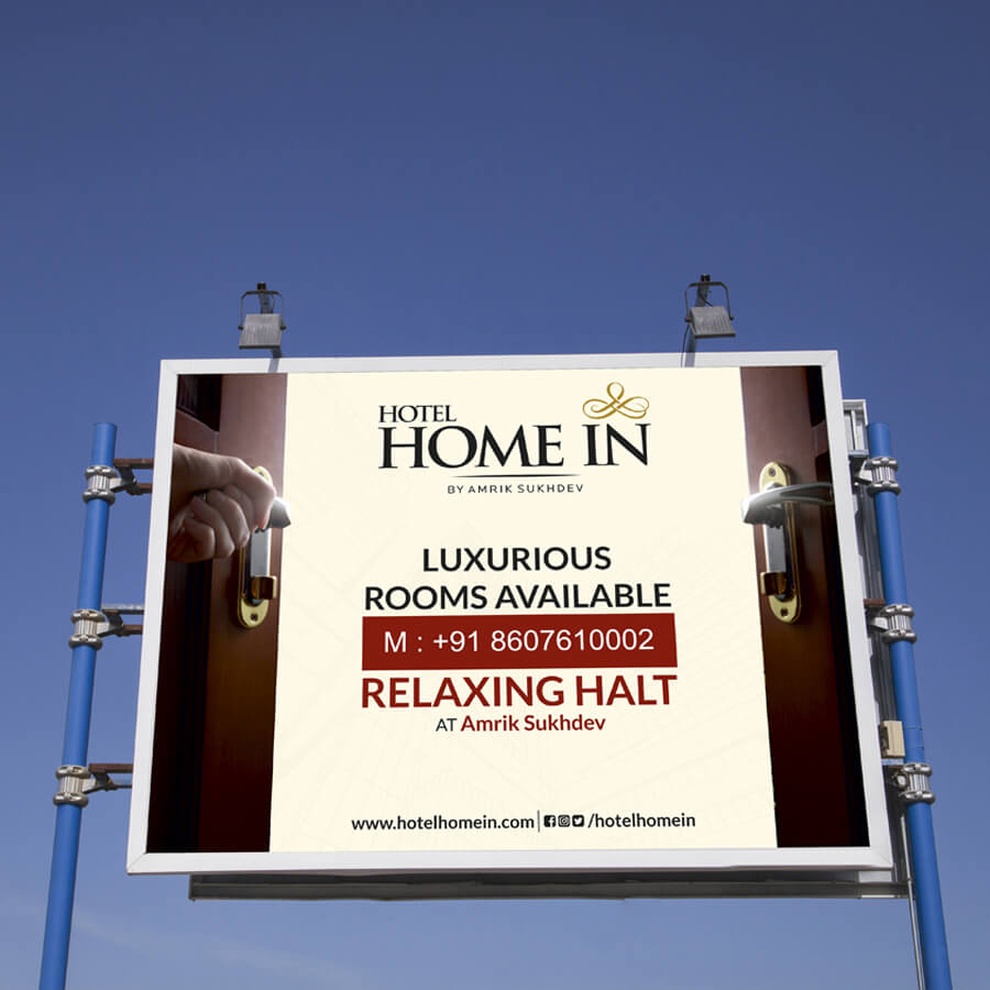 hotel homein digital print hording board